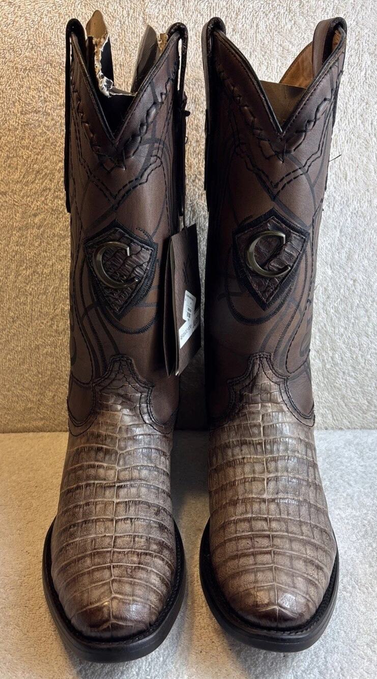 Cuadra Western Cowboy Boots Brown Fuscus/ Caiman Leather Mens Size 7 EE 26478